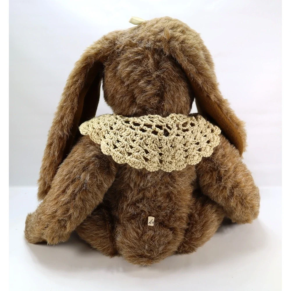 Vintage Easter Bunny Brown Rabbit Jointed Plush Stuffed Animal Bear Carol Dayton